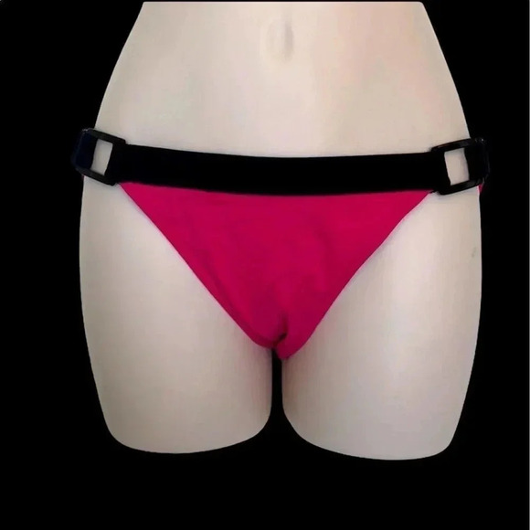OLD navy hot pink and black bikini Y2K 90’s bottom size small - Picture 2 of 7